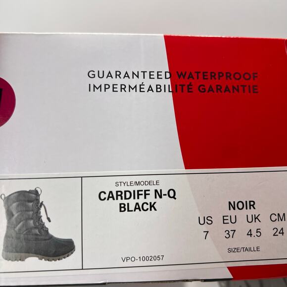 Storm by Cougar Cardiff N-Q Waterproof Puffy Snow Winter Boots Black Women 7 NWB - Picture 10 of 10